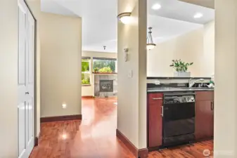 Kitchen to your right when you walk in