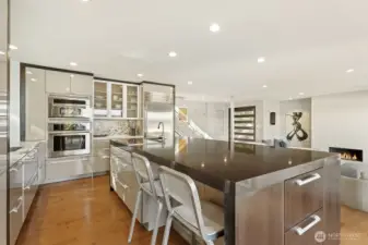 Sleek finishes, warm Maple hardwood floors and open concept kitchen. All stainless steel appliances including Island cooktop.