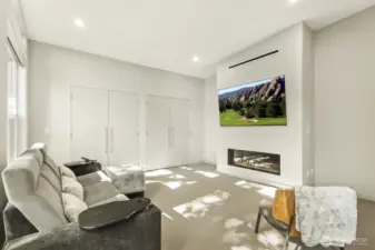 Bonus or 4th bedroom with ample closet space space and gas fireplace.