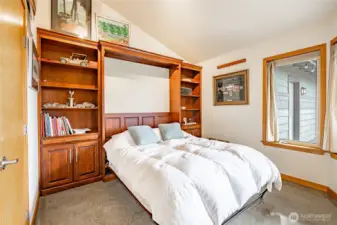 Craftsman built-ins including this guest room Murphy bed.