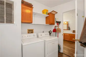 Laundry Room w/ Access to Primary Bath