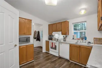 Kitchen view toward Laundry Room