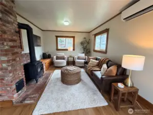 Efficient mini-split units in the this versaltile space as well as each of the bedrooms. Gas fireplace for added warmth and ambiance!