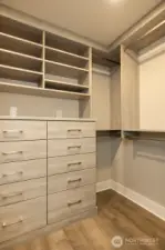 Custom closet off of primary.