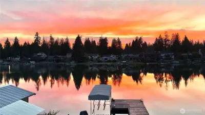 Sunset from back deck