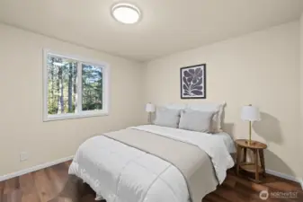 2nd bedroom has peaceful tree views