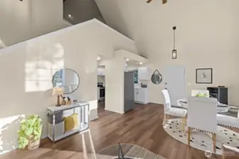 Open and airy great entertaining space.