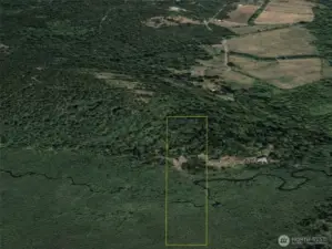 Overhead view with approximate boundaries in yellow.