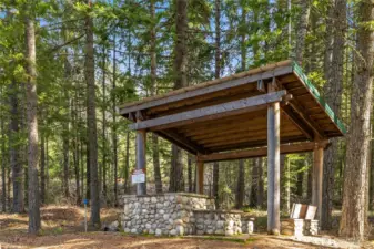 Community beach picnic area