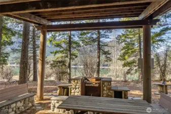 Enjoy the view from the community picnic area