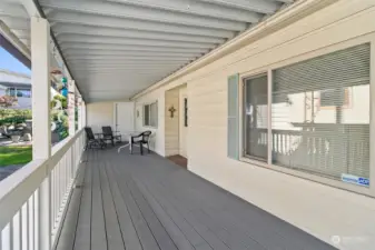 Deck with seating