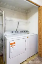 Washer Dryer in hallway closet