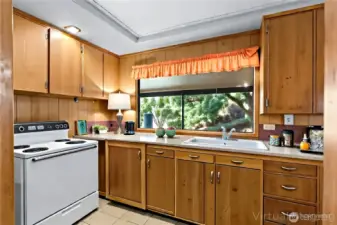 Virtually staged kitchen