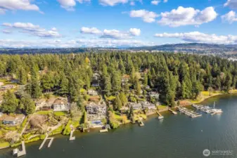 Rare ½-acre Lake Washington lot featuring 110 feet of low-bank waterfront and generous dimensions for building a luxury custom home.