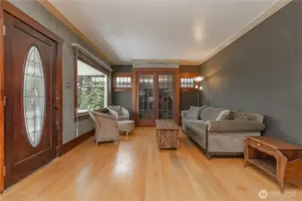 XL picture windows flood this space with light.