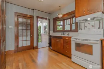 Enjoy the breeze from the covered back porch entrance.