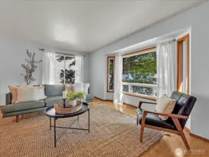 Foyer opens to living room to the right