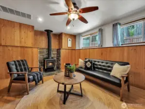 Enjoy the wood burning stove in all the "ber" months