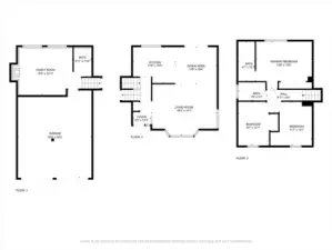 View of all how all three levels are positioned