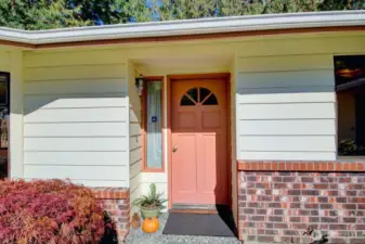 View of the front door