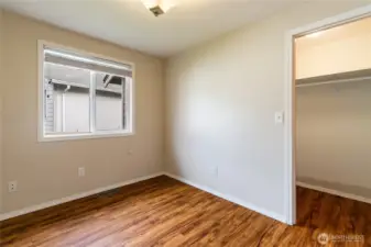 Large walk in closet for bedroom #3