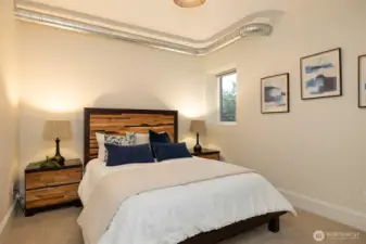 Basement guest room.