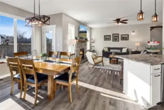 Off of this central Gathering Room, enjoy quiet, private retreats with a split-bedroom coastal floor plan offering spaces for adults and kids!