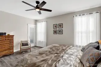 Step outside from the primary suite to savor fresh air, sunsets, and romantic starlit coastal nights.