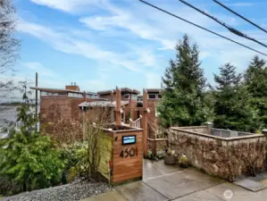 Main level entry on Fidalgo Bay Road.  This is where guests will park