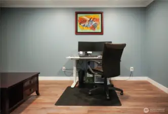 Office with walk in closet