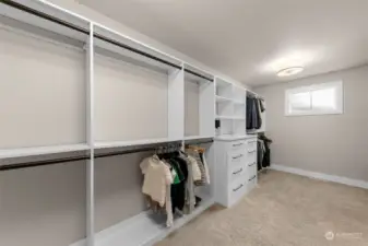Huge walk in closet with natural light!