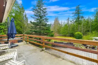 ADU deck overlooking it's portion of the property