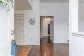Walk in and be greeted with vaulted ceilings and bright light in your living room and kitchen area.