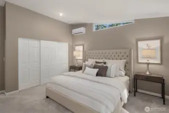 Primary bedroom - vaulted ceilings