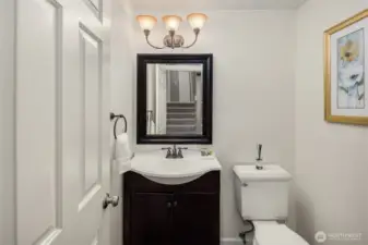 Half bathroom on main floor
