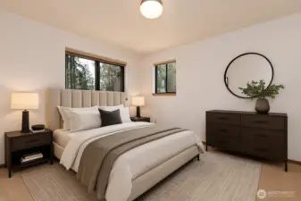 Another bedroom with brand new paint. Virtually staged.