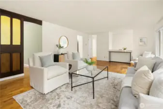 Natural flow into dining room
