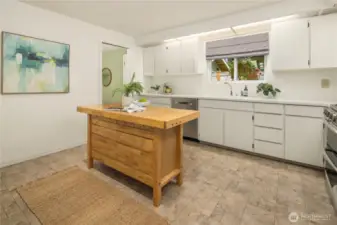 Large kitchen with extra space for eating area