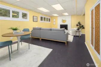 Fully finished lower living room