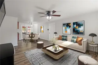Living/Dining rooms (virtually staged)