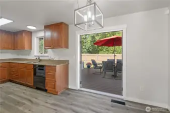 French doors to the back deck