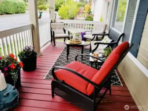 Summer time on the covered porch.