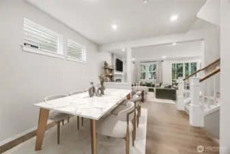 Formal dining space but still very much part of the great room. Photo's are for representational purposes only. Colors and finishes may differ.