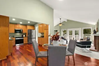 Dining area is open to main living room and kitchen - as well as great room - perfect for entertaining.