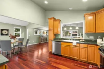 Everyday living and entertaining are easy in this open, free-flowing space.