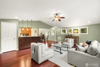 Another view of the great room with additional storage options.