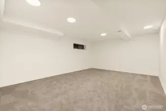 HUGE lower level bonus room could be great media space, play room, hobby space, etc. So much space in this home!