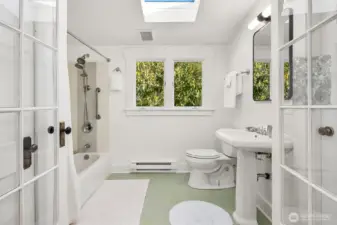 Skylit 2nd floor bathroom