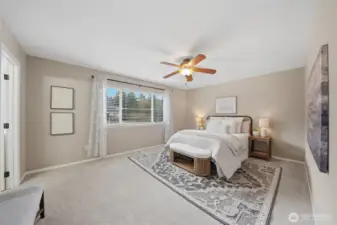 Spacious primary bedroom.