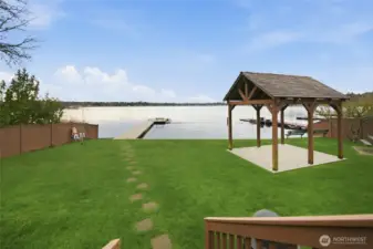 Access to exclusive Lake Stevens waterfront amenities, including beach, dock, and picnic area.
